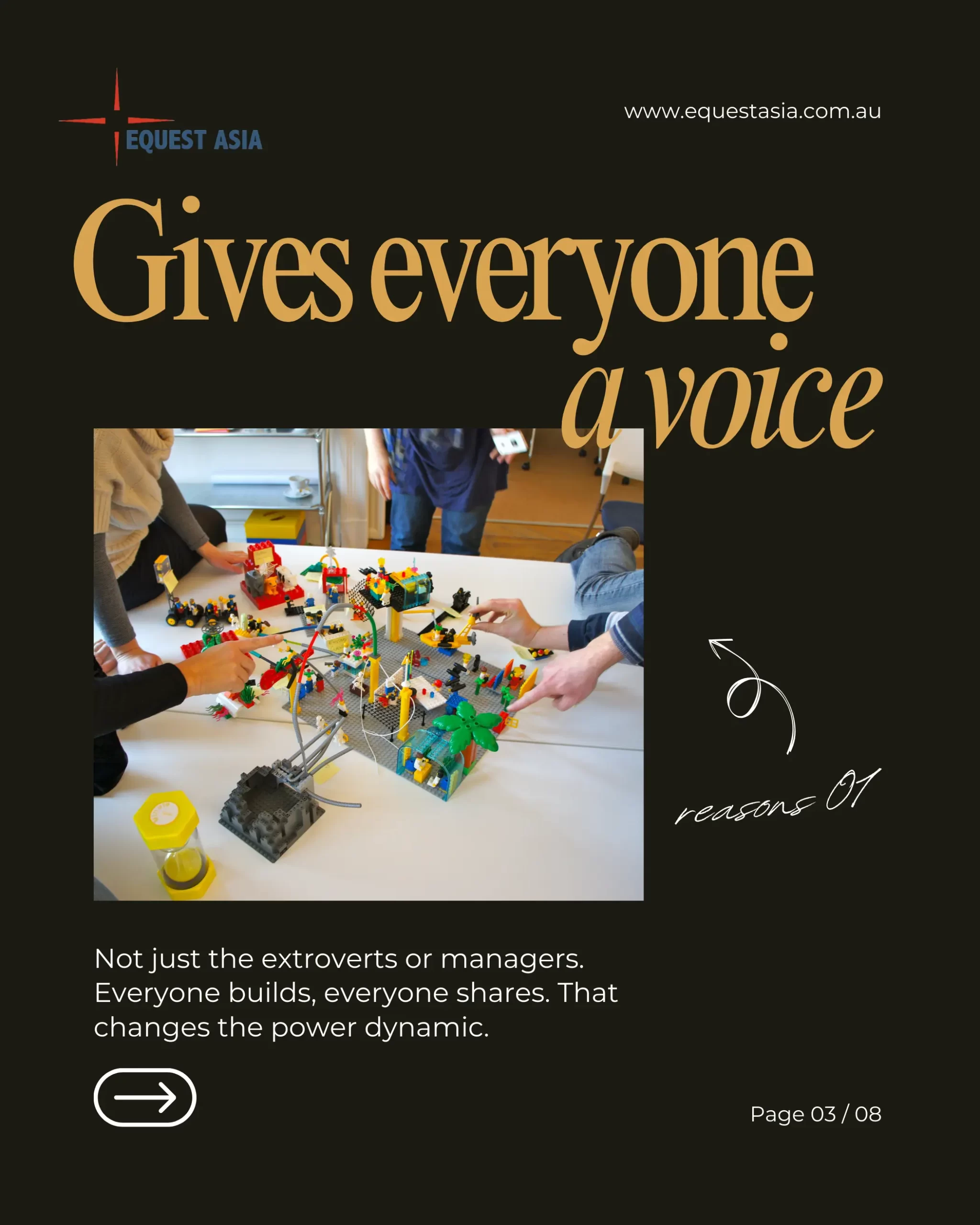 The LEGO® SERIOUS PLAY® LSP methodology - EQuest Asia 3. why use lego® serious play® at work
