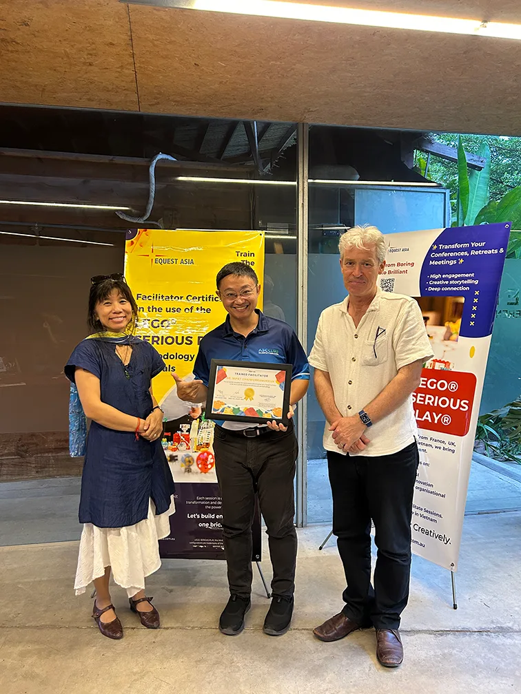The LEGO® SERIOUS PLAY® LSP methodology - EQuest Asia lsp train the trainers certification testimonial dr. nipat chaiworramukkun equest asia
